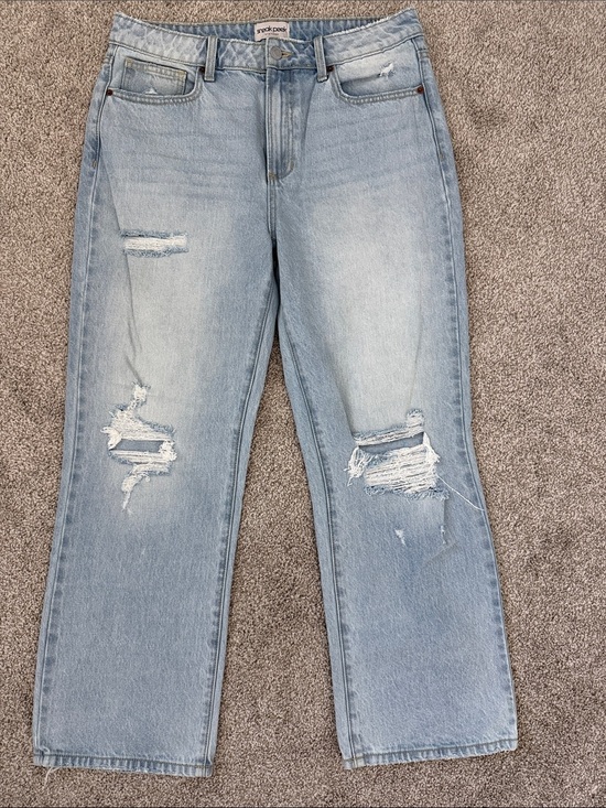 Sneak Peek Denim - Sneak Peek Light Blue Distressed Straight-Leg Jeans